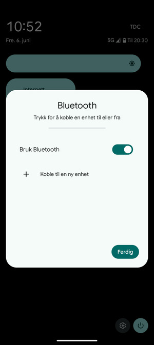 Slå av Bruk Bluetooth