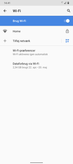 Vælg det trådløse netværk, du ønsker at oprette forbindelse til