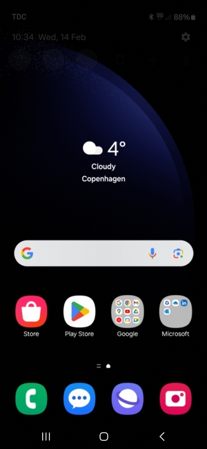 Slide down the top menu