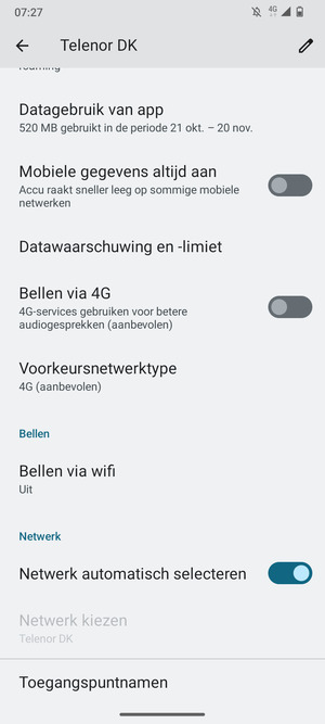 Scroll naar en selecteer Namen toegangspunten