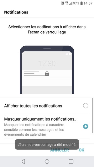 Sélectionnez votre option préférée et sélectionnez OK