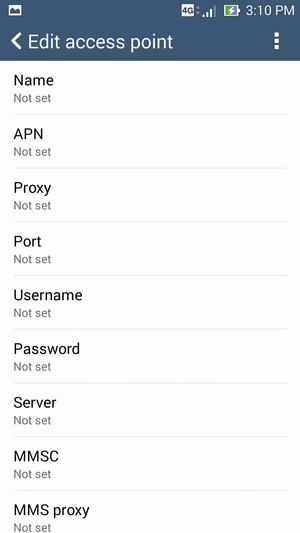 Enter Internet information