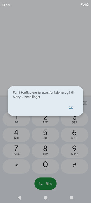 Hvis personsvar ikke er innstilt, velg OK