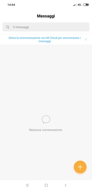 Premi e tieni premuto il tasto Menu