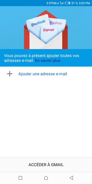 Sélectionnez Ajouter une adresse e-mail