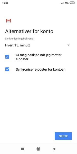 Velg NESTE