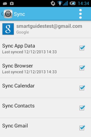 Check all the checkboxes and select the Menu button