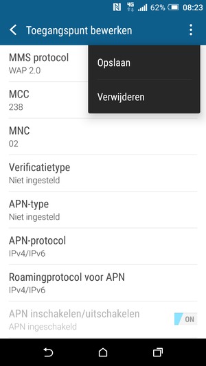 Selecteer Opslaan