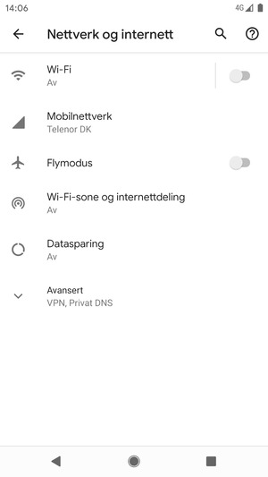Velg Wi-Fi-sone og internettdeling