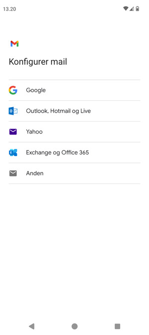 Vælg Google