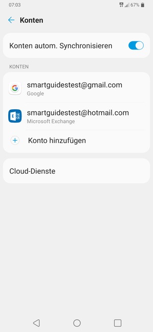 Wählen Sie Ihr Google Konto