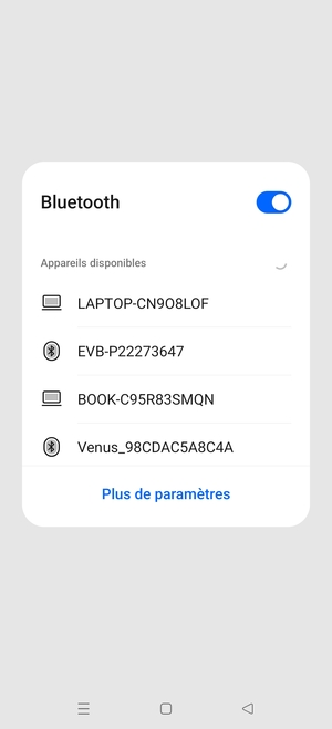 Désactiver le Bluetooth