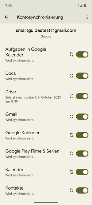 Ihre Kontakte von Google werden nun auf Ihr Handy synchronisiert