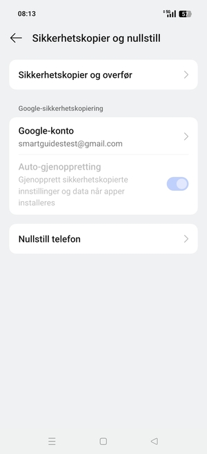 Velg Google-konto