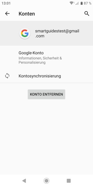 Wählen Sie Kontosynchronisierung