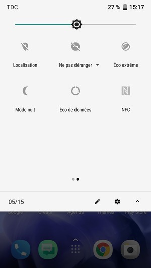 Faites glisser vers la droit