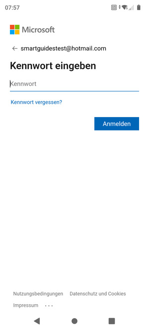 Geben Sie Ihre Passwort ein und wählen Sie Anmelden