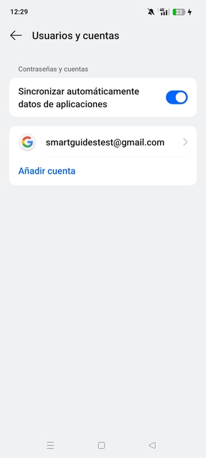 Seleccione su cuenta Google