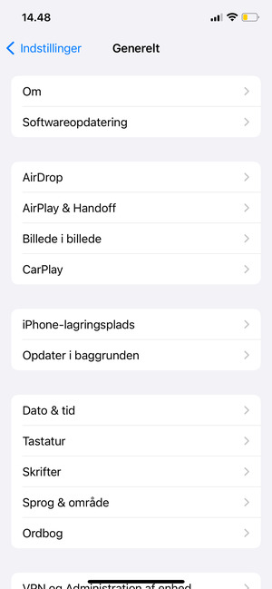 Vælg Softwareopdatering