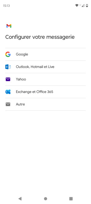 Sélectionnez Exchange et Office 365