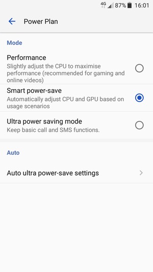 Turn on Smart power-save