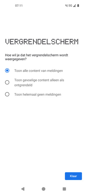 Selecteer uw voorkeursoptie en selecteer Klaar
