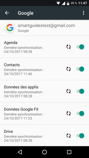 Vos informations seront synchronisées