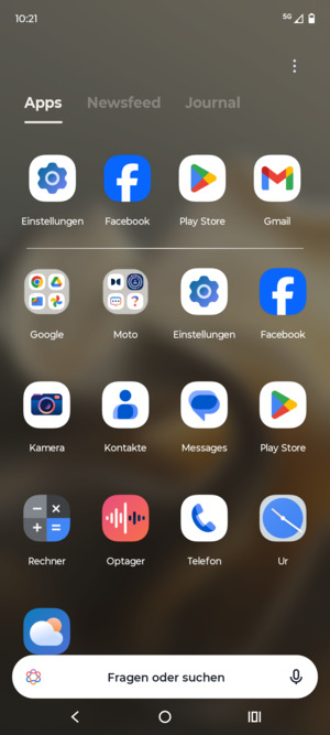 Wählen Sie Einstellungen