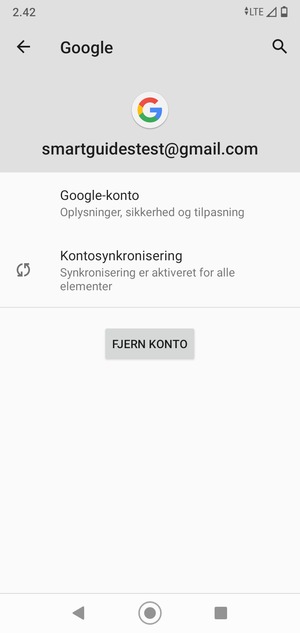 Vælg Kontosynkronisering