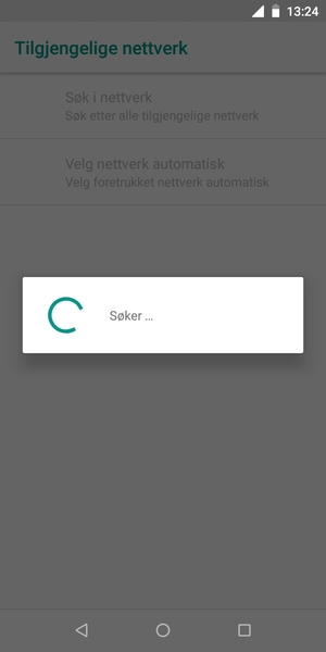 Vent til søket er ferdig
