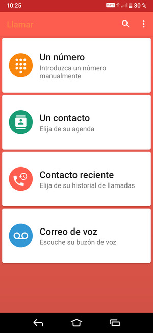 Seleccione Correo de voz