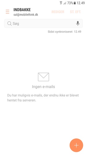 Din konto er klar til brug