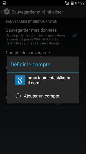Sélectionnez votre compte