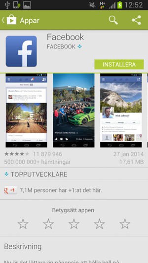 Välj INSTALLERA