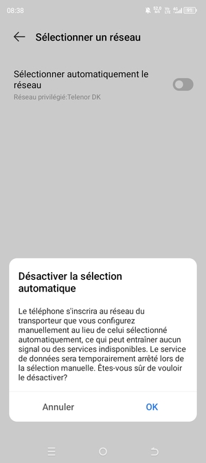 Sélectionnez OK