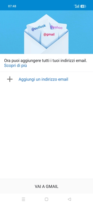 Seleziona Aggiungi un indirizzo email
