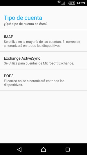 Seleccione Exchange ActiveSync