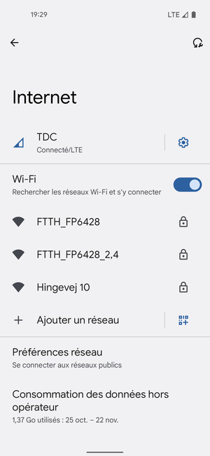 Sélectionnez le réseau sans fil auquel vous souhaitez vous connecter