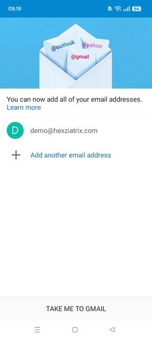 Select TAKE ME TO GMAIL
