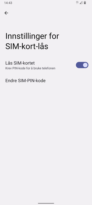 Velg Endre SIM-PIN-kode