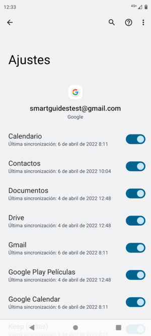 Asegúrese de haber seleccionado Contactos