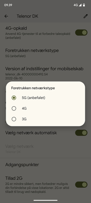 Vælg din foretrukne mulighed