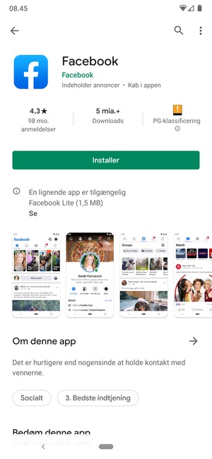 Vælg Installer
