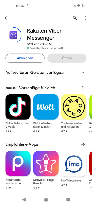 Warten Sie, bis der Installationsprozess  beendet ist