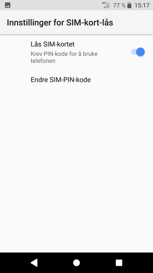 Velg Endre SIM-PIN-kode