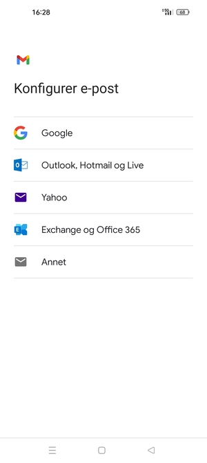 Velg Outlook, Hotmail og Live