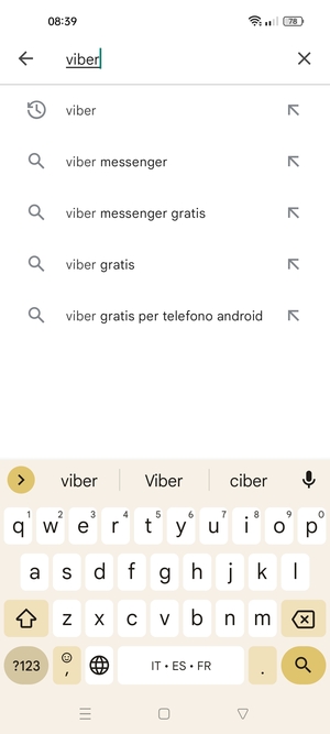 Inserisci il nome dell'app e seleziona Ricerca