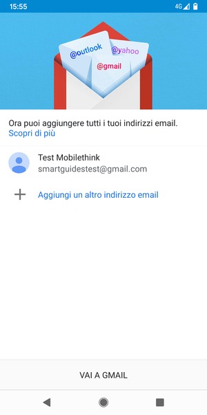 Seleziona VAI A GMAIL