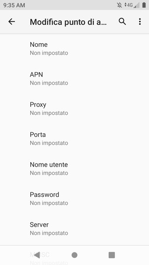 Inserisci informazioni MMS