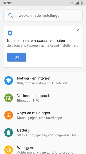 Selecteer Netwerk en internet